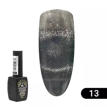 GLOBAL FASHION Гель лак кошачий глаз Platinum 01
