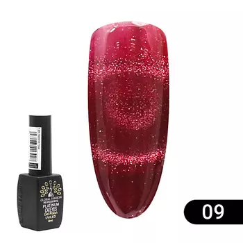 GLOBAL FASHION Гель лак кошачий глаз Platinum 01