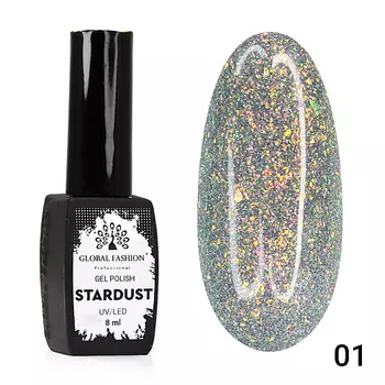 GLOBAL FASHION Гель лак Stardust 01