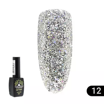 GLOBAL FASHION Гель лак золото Gold 07