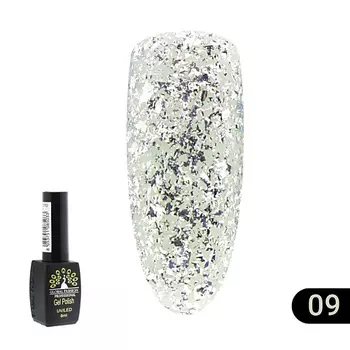 GLOBAL FASHION Гель лак золото Gold 07