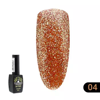 GLOBAL FASHION Гель лак золото Gold 07