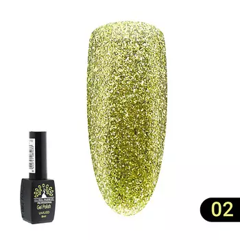 GLOBAL FASHION Гель лак золото Gold 07