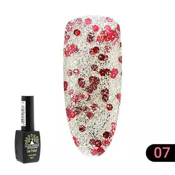 GLOBAL FASHION Гель лак золото Gold 07