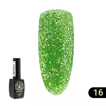 GLOBAL FASHION Гель лак золото Gold 07