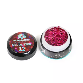 GLOBAL FASHION Глиттер гель Glitter gel 01