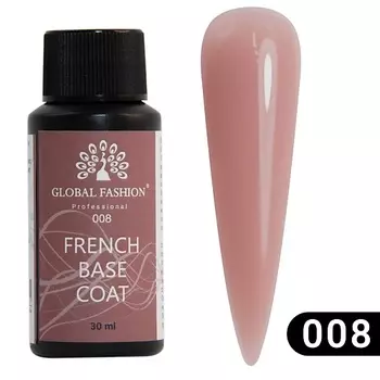GLOBAL FASHION Камуфлирующая база для ногтей French Rubber Base 30