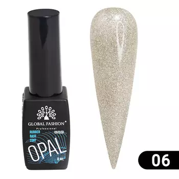 GLOBAL FASHION Каучуковая база светоотражающая Disco Opal 01