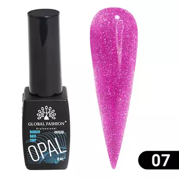 GLOBAL FASHION Каучуковая база светоотражающая Disco Opal 01