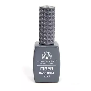 GLOBAL FASHION Каучуковая файбер база со стекловолокном Fiber Rubber Base Coat