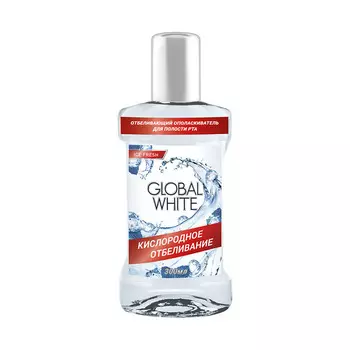 GLOBAL WHITE Отбеливающий ополаскиватель для полости рта "Кислородное отбеливание"