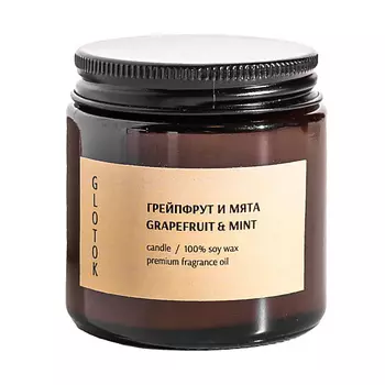 GLOTOK Ароматическая свеча GRAPEFRUIT &amp; MINT