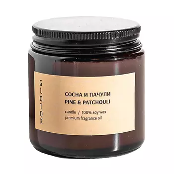 GLOTOK Ароматическая свеча PINE &amp; PATCHOULI