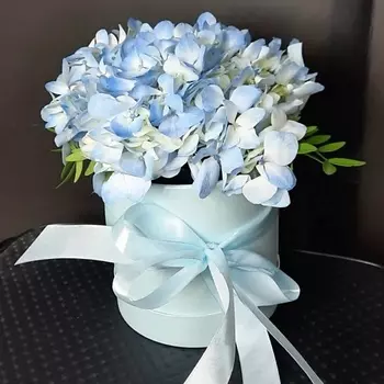 GLOW FLOWERS Голубая гортензия в коробке