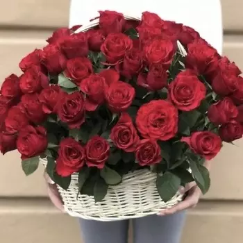 GLOW FLOWERS Корзина из 101 красной розы