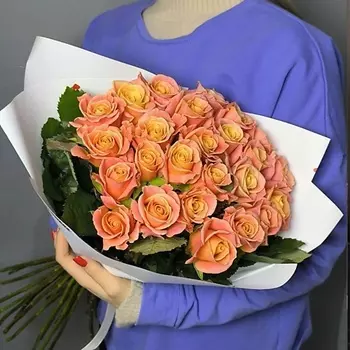 GLOW FLOWERS Монобукет из 25 роз