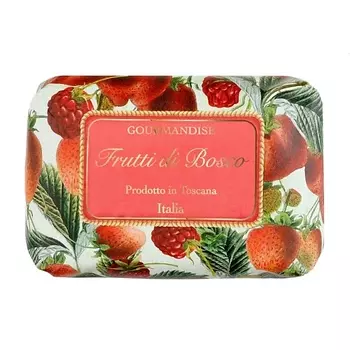 GOURMANDISE Мыло натуральное парфюмированное Лесные ягоды Frutti di Bosco