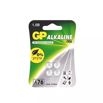 GP BATTERIES Алкалиновые пуговичные батарейки GP A76 4.0