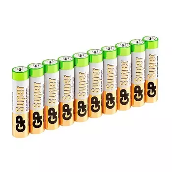 GP BATTERIES Батарейки ААА мизинчиковые алкалиновые Super Alkaline, набор 10 шт 10.0