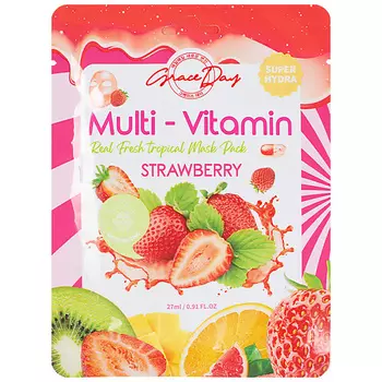GRACE DAY Тканевая маска с экстрактом клубники 27.0