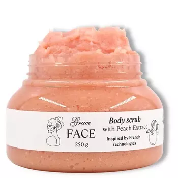 GRACE FACE Антицеллюлитный подтягивающий скраб для тела Персик 250.0