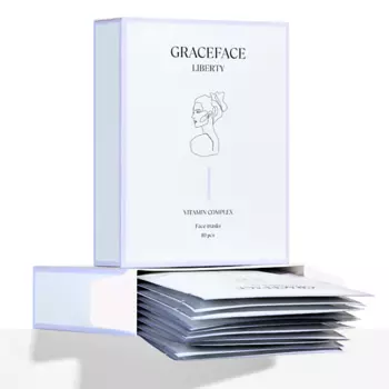GRACE FACE Набор тканевых масок для лица увлажняющих с витаминным комплексом