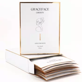 GRACE FACE Набор увлажняющих тканевых масок для лица с золотом и гиалуроновой кислотой