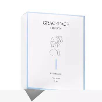 GRACE FACE Набор увлажняющих тканевых масок для лица с пантенолом и центеллой 10 шт