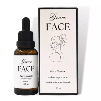GRACE FACE Увлажняющая осветляющая сыворотка для лица с витамином С от пигментации 30.0