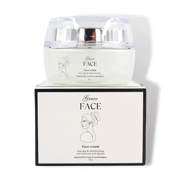 GRACE FACE Увлажняющий и антивозрастной крем уход для лица с гиалуроновой кислотой 50.0