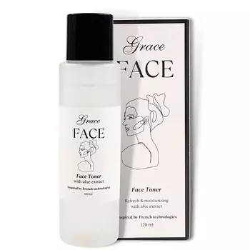 GRACE FACE Увлажняющий и успокаивающий тоник для лица с экстрактом алоэ вера 120.0