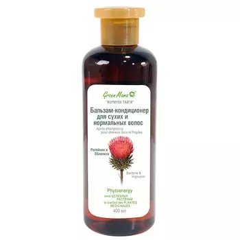 GREEN MAMA Бальзам-кондиционер для сухих и нормальных волос "Репейник и облепиха" Natural Skin Care