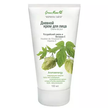 GREEN MAMA Дневной крем для лица "Уссурийский хмель и Витамин Е" Natural Skin Care