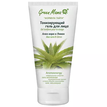 GREEN MAMA Гель для лица тонизирующий Алоэ Вера и лимон Aromaenergy Gel Tonifiant Pour le Visage