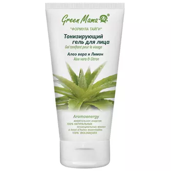 GREEN MAMA Гель для лица тонизирующий Алоэ Вера и лимон Aromaenergy Gel Tonifiant Pour le Visage