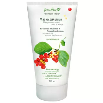 GREEN MAMA Маска для лица питательная "Китайский лимонник и Уссурийский хмель" Natural Skin Care