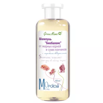 GREEN MAMA Шампунь "Биобаланс" от жирных корней и сухих кончиков с морскими водорослями Natural Skin Care