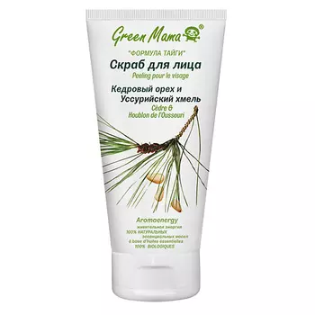 GREEN MAMA Скраб для лица "Кедровый орех и уссурийский хмель" Natural Skin Care