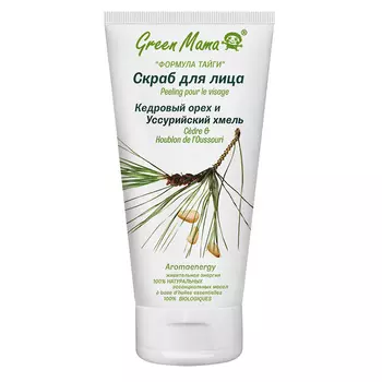 GREEN MAMA Скраб для лица "Кедровый орех и уссурийский хмель" Natural Skin Care