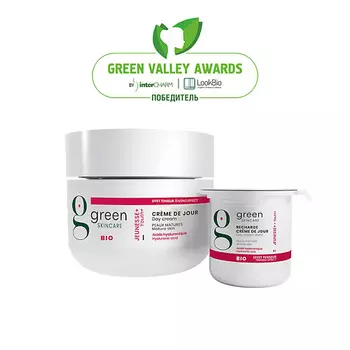 GREEN SKINCARE Дневной крем против морщин с гиалуроновой кислотой Youth+