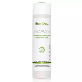 GREENIDEAL Гель для душа с нотами нероли, сандала, жасмина, ванили (натуральный, бессульфатный) 250.0