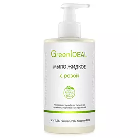 GREENIDEAL Мыло жидкое с розой 450.0