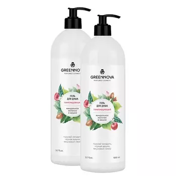 GREENNOVA Гель для душа тонизирующий Миндальное молочко и вишня 2000.0
