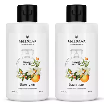 GREENNOVA Косметический набор для поврежденных волос супервосстановление Роскошный нероли