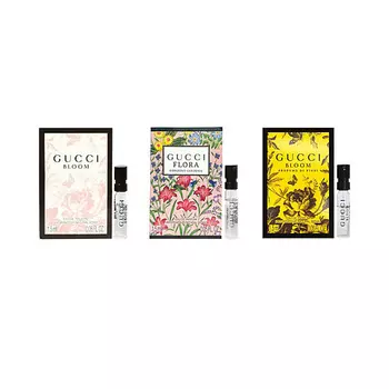 GUCCI Набор пробников: Bloom Eau de Toilette, Flora Gorgeous Gardenia, Bloom Profumo di Fiori