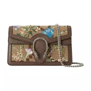 GUCCI Сумка Dionysus Canvas With Leather Crossbody Bag (Basic Set+Box)