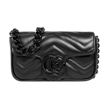 GUCCI Сумка GG Marmont Leather Resin Shoulder Bags Fanny Pack (Basic Set+Shopping Bag)