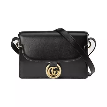 GUCCI Сумка Leather Crossbody Bag Women's Black