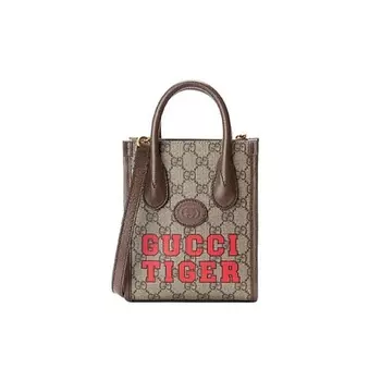 GUCCI Сумка Leather Tote Bag Shopping Bag Handbag (Basic Set+Shopping Bag)
