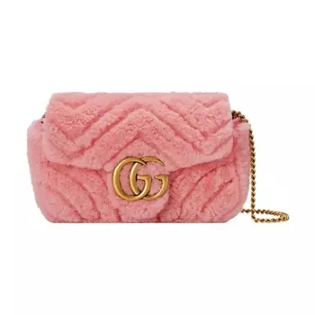 GUCCI Сумка Marmont Shearling Shoulder Bag